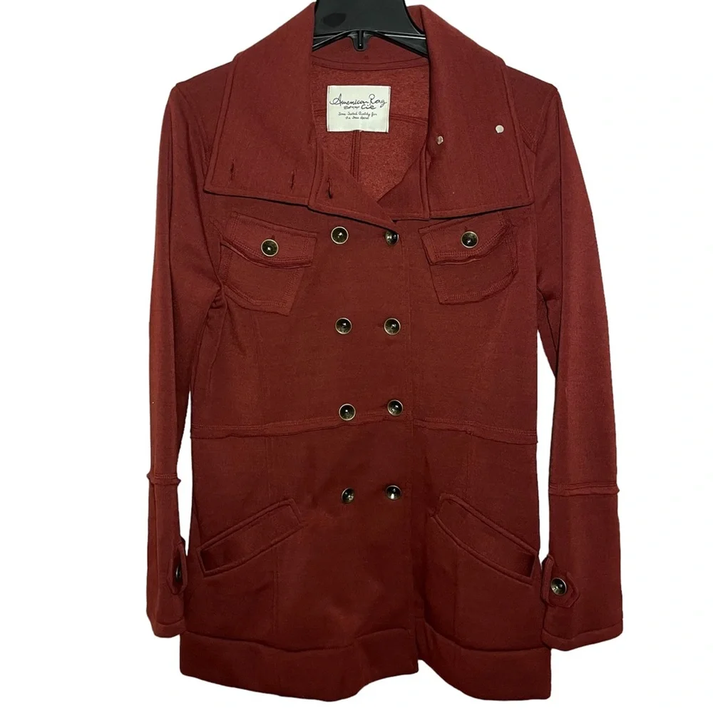 American Rag Burgundy Button Up Jacket - Picture 4 of 7